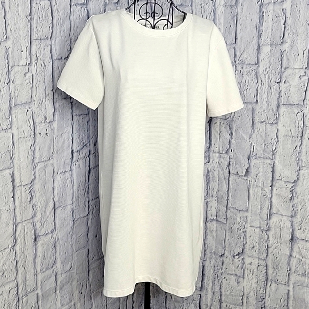 Zara White Mini T-Shirt Dress